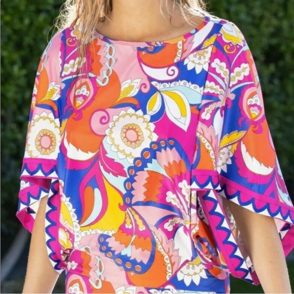 Trina Turk Colorful Sevilla Floral Women's swim mini dress XS